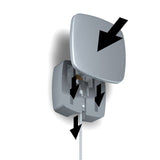 Solohängare UNIQ, tavelhängning för vägg, täckbricka för fästet - Galleriskena