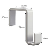 Panelkrok vit, krok för skiljevägg, flera storlekar - Galleriskena