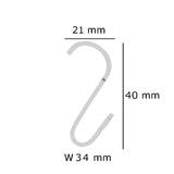 Tavellistkrok vit för tavelhängning på träskena, 10 pack. Måttskiss tavellistkrok - Galleriskena