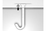 Plastkrok vit Twister, för galleriskena metall - Galleriskena