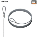 Vajer med ögla för tavelhängning.  stark vajer med ögla - Galleriskena