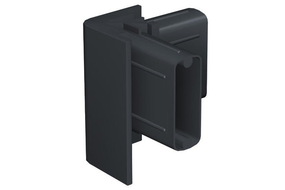 Ändstycke hörn galleriskena Klick svart  - galleriskena