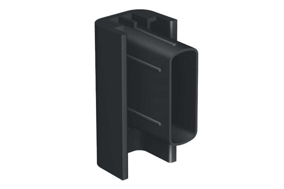 Ändstycke, svart galleriskena Klick.  Ändstycke, avslut, ändbeslag till Klick skena svart - galleriskena.se