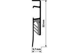 Info Rail 100 cm för foton, akvareller.  Måttskiss info Rail - Galleriskena