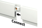 Info rail 100cm, vit & svart