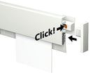 Info rail 100 cm skena för  foton, teckningar. Displayskena för meddelanden, schema med väggfäste KLICK - Galleriskena