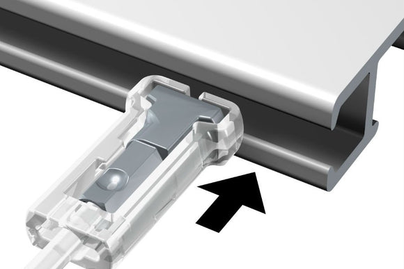 Perlonlina Cliq2fix för tavelhängning - galleriskena