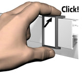 Skylt till Info Rail smart informationssystem. Me Clip - galleriskena